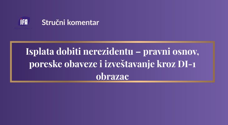 Isplata dobiti nerezidentu