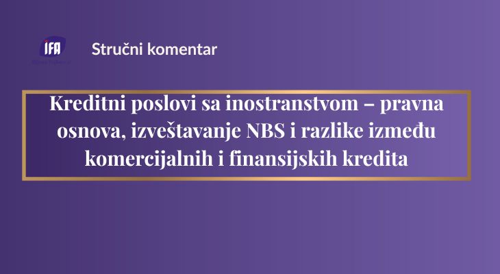Kreditni poslovi sa inostranstvom
